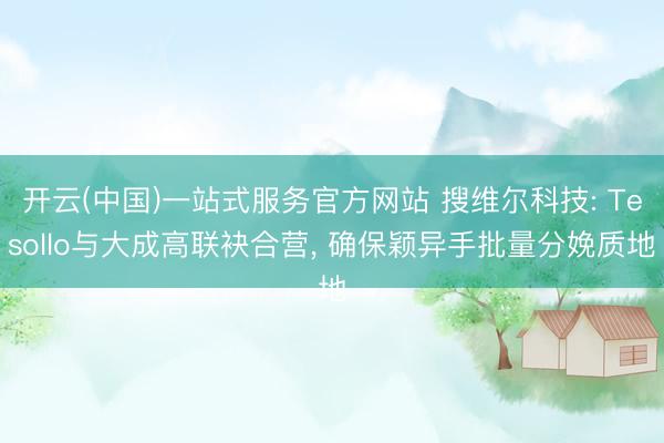 开云(中国)一站式服务官方网站 搜维尔科技: Tesollo与大成高联袂合营， 确保颖异手批量分娩质地