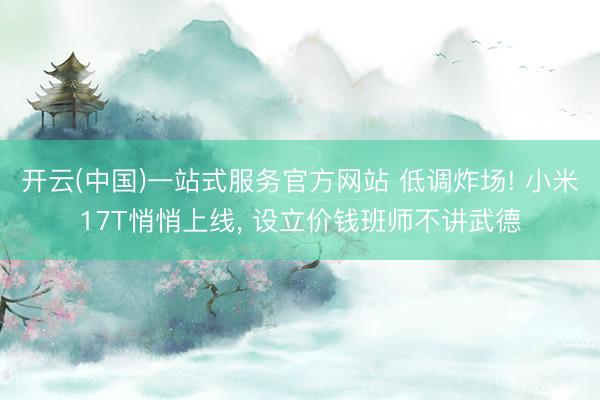 开云(中国)一站式服务官方网站 低调炸场! 小米17T悄悄上线， 设立价钱班师不讲武德